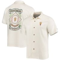 Men's Tommy Bahama White Arizona State Sun Devils Run Like You Stole It Camp Button-Up Shirt