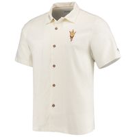 Men's Tommy Bahama White Arizona State Sun Devils Run Like You Stole It Camp Button-Up Shirt