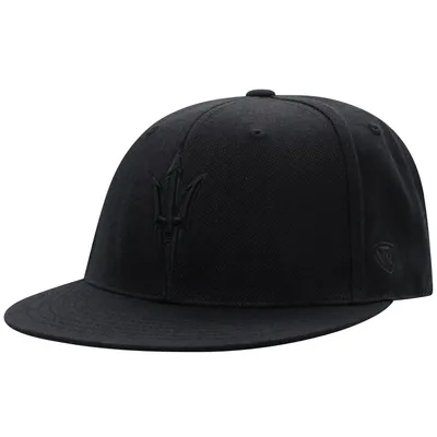 Arizona State Sun Devils Top of the World Black On Fitted Hat