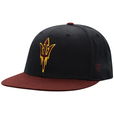 Chapeau ajusté bicolore noir/marron Arizona State Sun Devils Team Color pour hommes