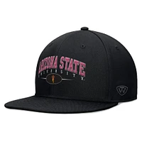 Casquette Snapback Top of the World noire pour hommes des Sun Devils de l'Arizona State