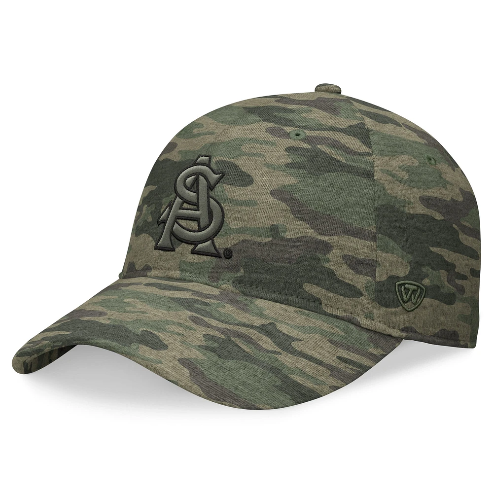 Chapeau réglable pour hommes Top of the World Camo Arizona State Sun Devils OHT Military Appréciation Hound