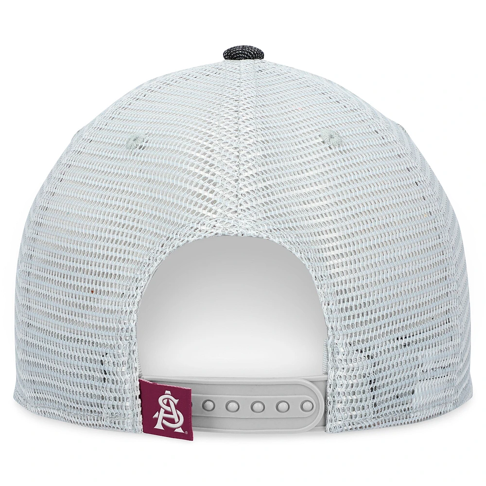 Casquette Snapback Top of the World Arizona State Sun Devils Townhall pour homme, anthracite/blanc