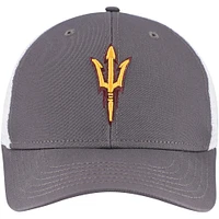 Casquette ajustable Top of the World pour homme Arizona State Sun Devils Victory Baseline Trucker gris/blanc