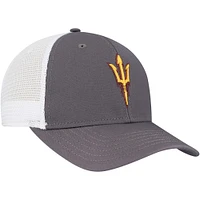 Casquette ajustable Top of the World pour homme Arizona State Sun Devils Victory Baseline Trucker gris/blanc