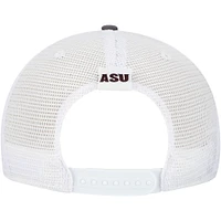 Casquette ajustable Top of the World pour homme Arizona State Sun Devils Victory Baseline Trucker gris/blanc