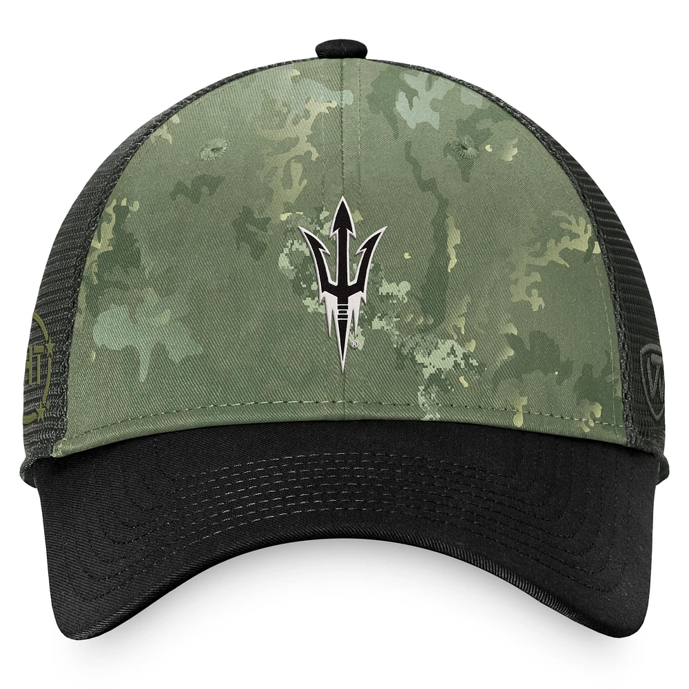 Chapeau réglable pour hommes, Top of the World Hunter vert/gris, Arizona State Sun Devils OHT, unité d'appréciation militaire, camionneur