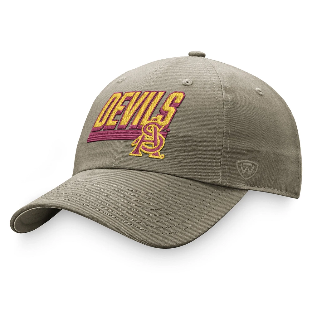 Men's Top of the World Khaki Arizona State Sun Devils Slice Adjustable Hat