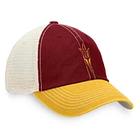 Casquette ajustable Top of the World Arizona State Sun Devils Offroad Trucker marron/doré pour homme