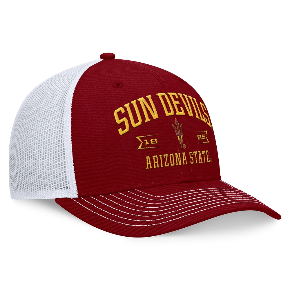 Casquette réglable pour hommes Top of the World marron Arizona State Sun Devils Carson Trucker