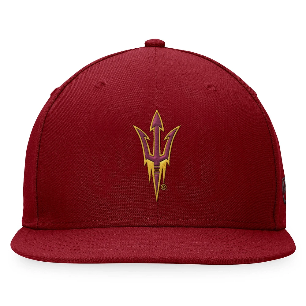 Men's Top of the World Maroon Arizona State Sun Devils Fitted Hat