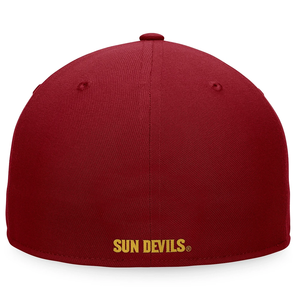 Casquette ajustée Top of the World marron Arizona State Sun Devils pour hommes