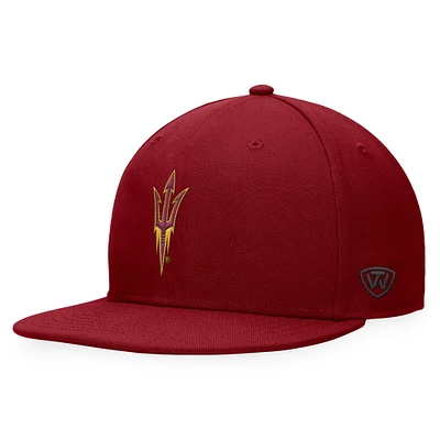 Casquette ajustée Top of the World marron Arizona State Sun Devils pour hommes