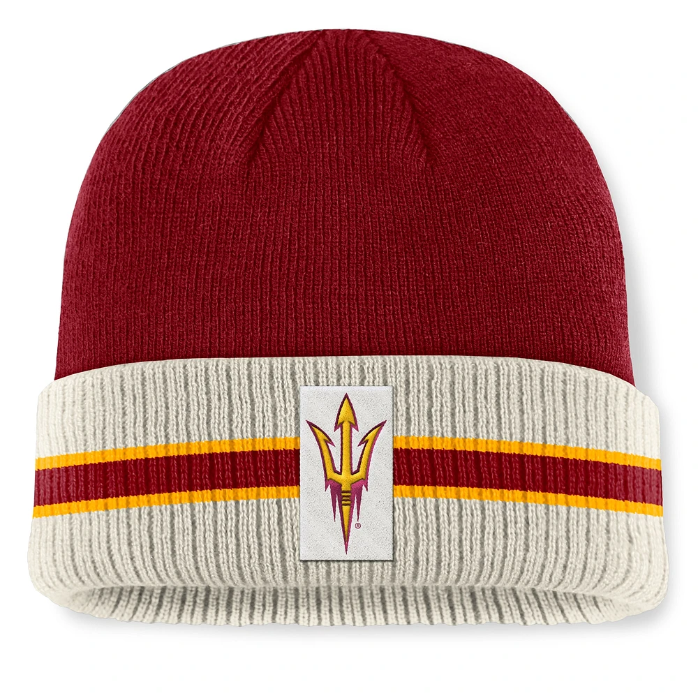 Bonnet en tricot à revers Silas pour homme Top of the World des Arizona State Sun Devils