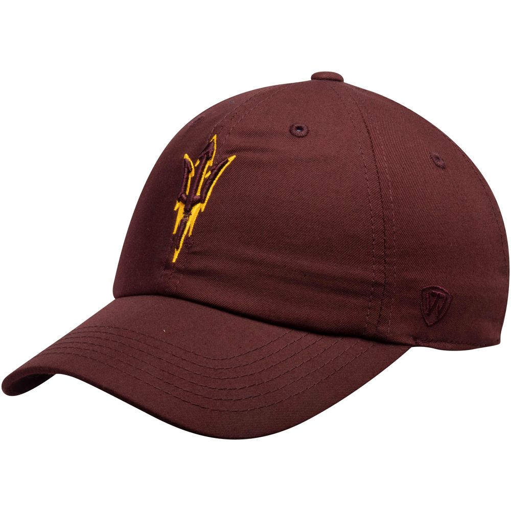 Men's Top of the World Maroon Arizona State Sun Devils Trident Logo Staple Adjustable Hat