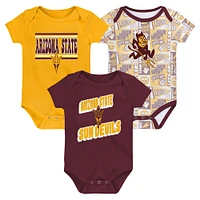 Newborn Maroon Arizona State Sun Devils Sunday Comics 3-Pack Bodysuit Set