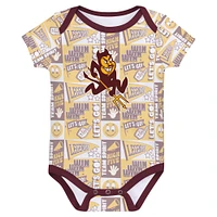 Newborn Maroon Arizona State Sun Devils Sunday Comics 3-Pack Bodysuit Set