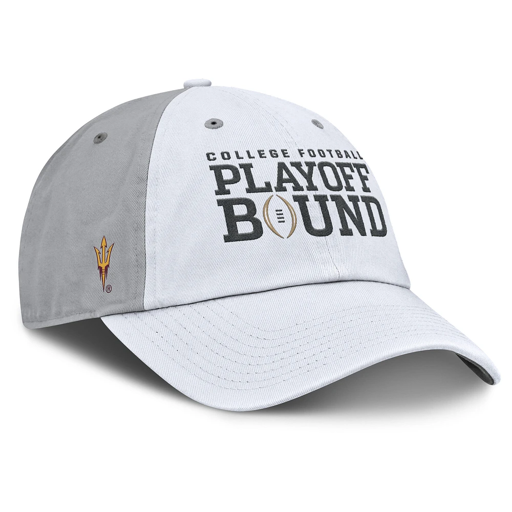 Casquette ajustable unisexe Nike blanche/grise Arizona State Sun Devils 2024 College Football Playoff Club