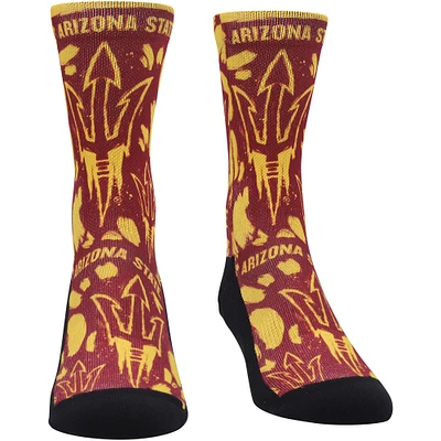 Arizona State Sun Devils Rock Em Socks Unisex Allover Logo & Paint Crew