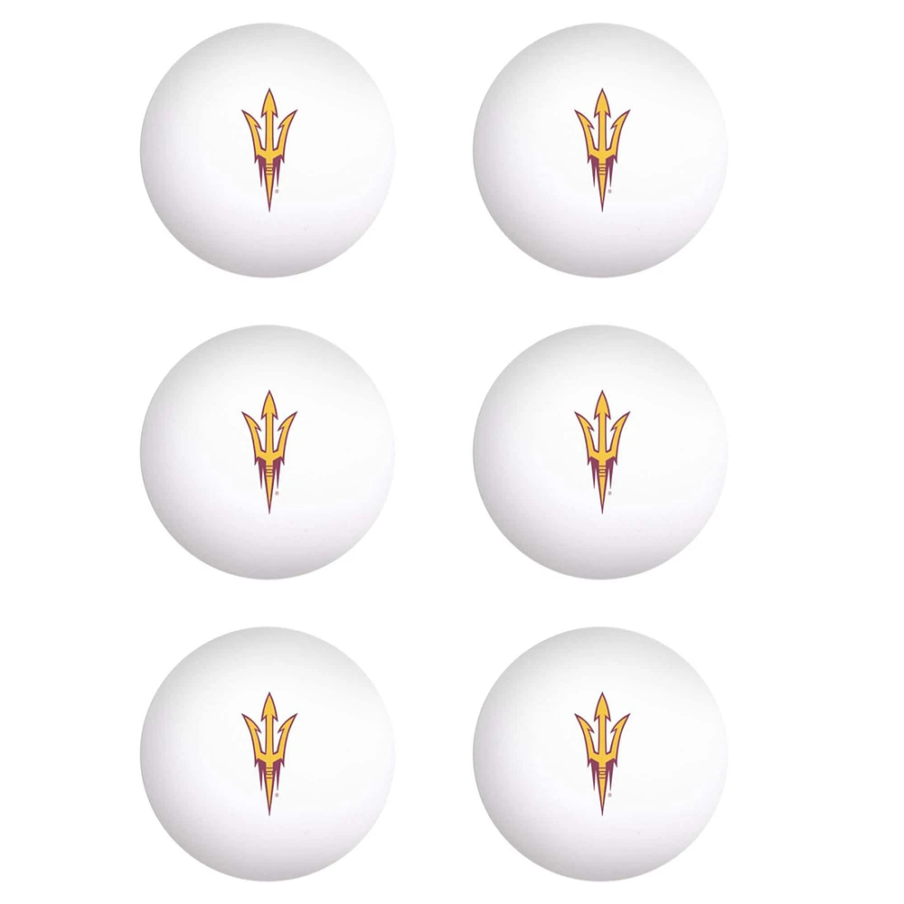 Lot de 6 balles de tennis de table WinCraft Arizona State Sun Devils