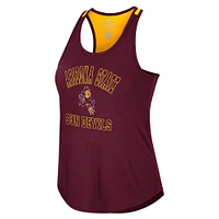Women's Colosseum Maroon Arizona State Sun Devils 10 Days Racerback Scoop Neck Tank Top