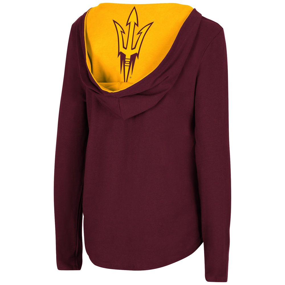 Women's Colosseum Maroon Arizona State Sun Devils Catalina Hoodie Long Sleeve T-Shirt