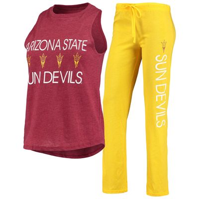 Women's Concepts Sport Maroon/Gold Arizona State Sun Devils Team Tank Top & Pants Sleep Set