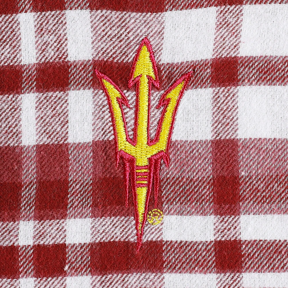 Women's Concepts Sport Maroon Arizona State Sun Devils Mainstay Lightweight Flannel Plaid Pullover Hoodie