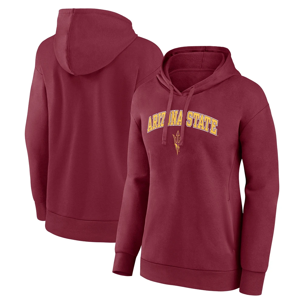 Sweat à capuche pour femme Fanatics Maroon Arizona State Sun Devils Campus