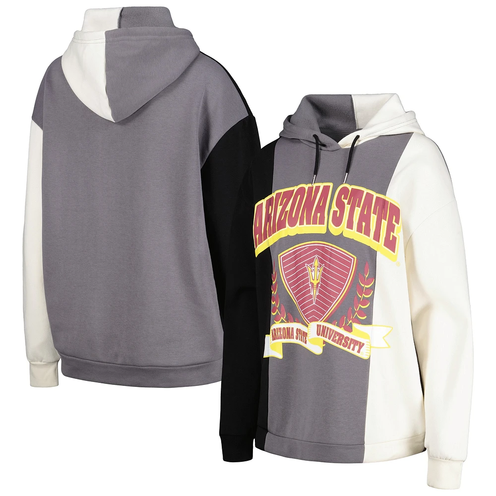 Sweat à capuche color block noir Gameday Couture pour femmes de l'Arizona State Sun Devils Hall of Fame