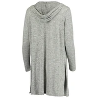 Women's Heathered Gray Arizona State Sun Devils Cuddle Soft Duster Open Cardigan