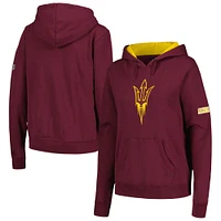 Sweat à capuche avec gros logo de l'équipe des Sun Devils l'Arizona State pour femme, bordeaux