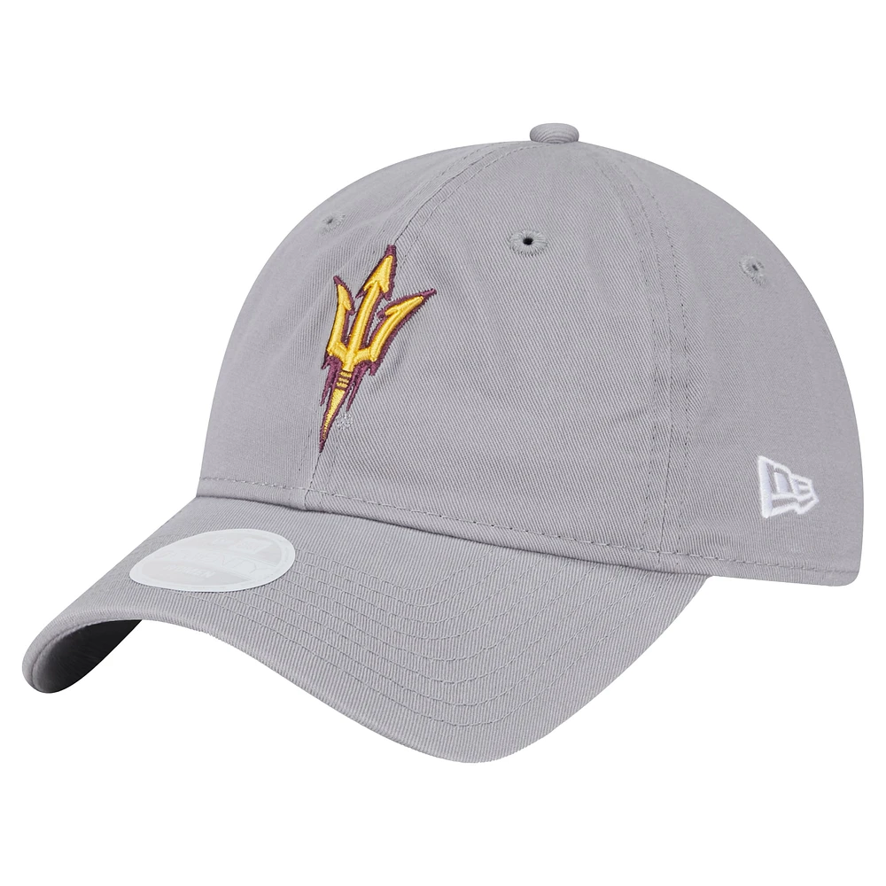 Casquette ajustable 9TWENTY pour femme avec logo Arizona State Sun Devils de New Era gris