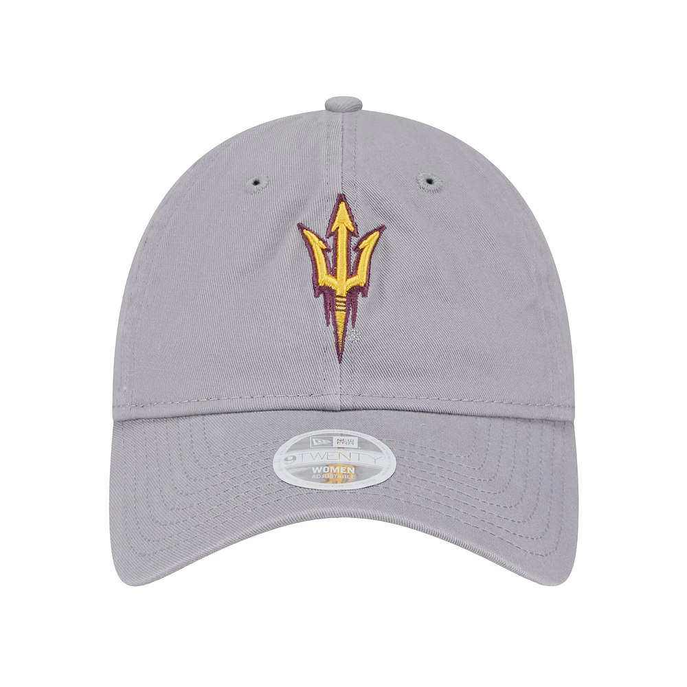 Casquette ajustable 9TWENTY pour femme avec logo Arizona State Sun Devils de New Era gris