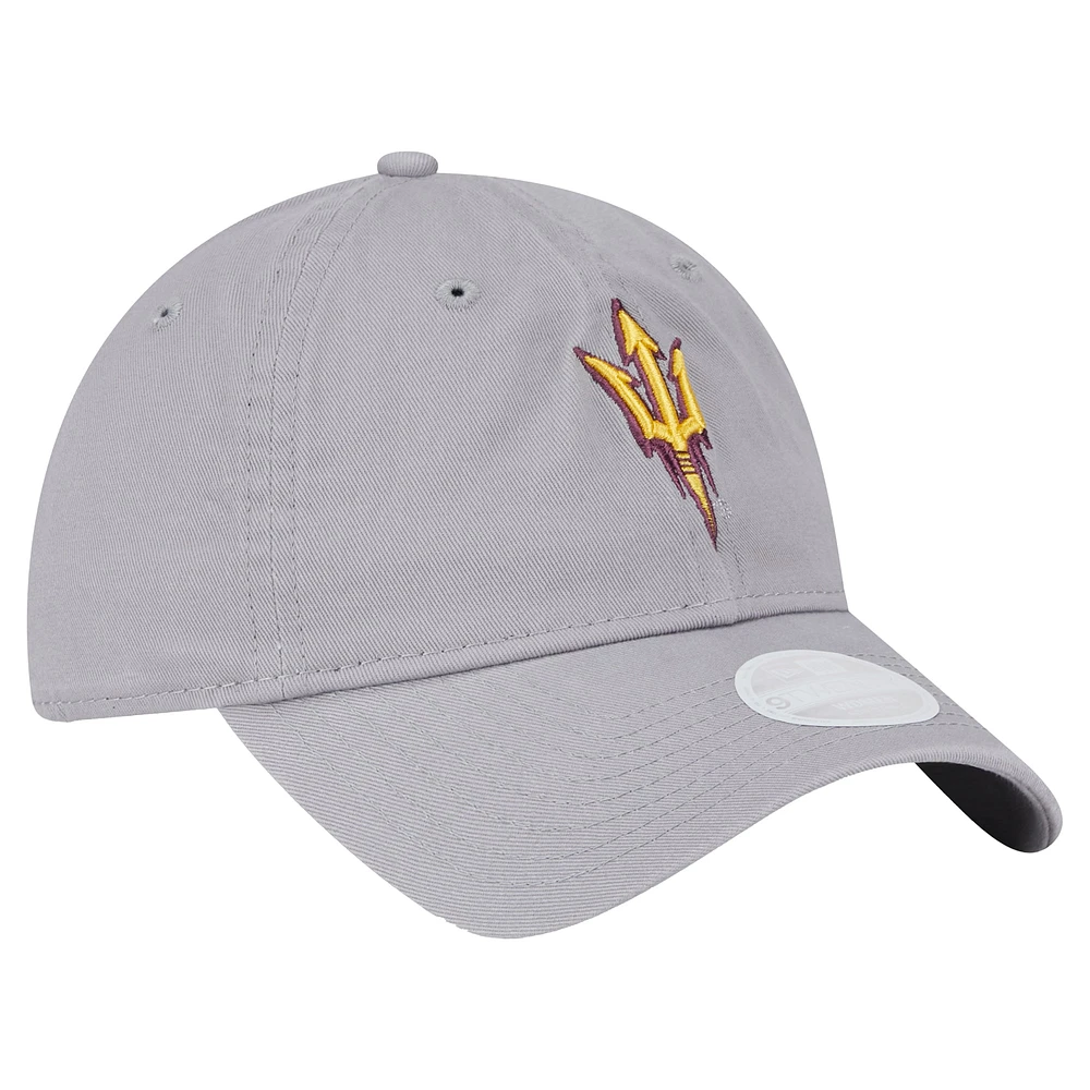 Casquette ajustable 9TWENTY pour femme avec logo Arizona State Sun Devils de New Era gris