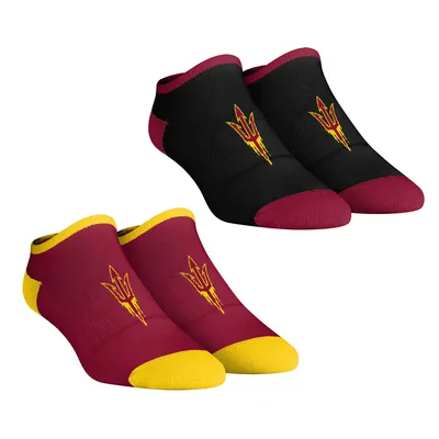 Arizona State Sun Devils Rock Em Socks Women's Core Team 2-Pack Low Cut Ankle Sock Set