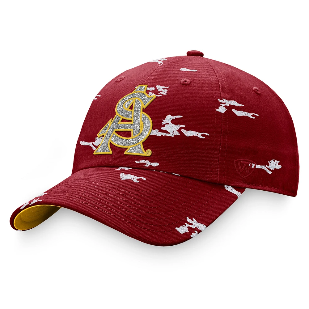 Chapeau réglable pour femme Top of the World Arizona State Sun Devils OHT Military Appreciation Betty