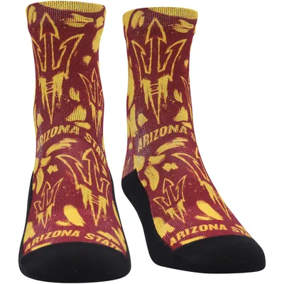 Arizona State Sun Devils Rock Em Socks Youth Allover Logo & Paint Crew Socks