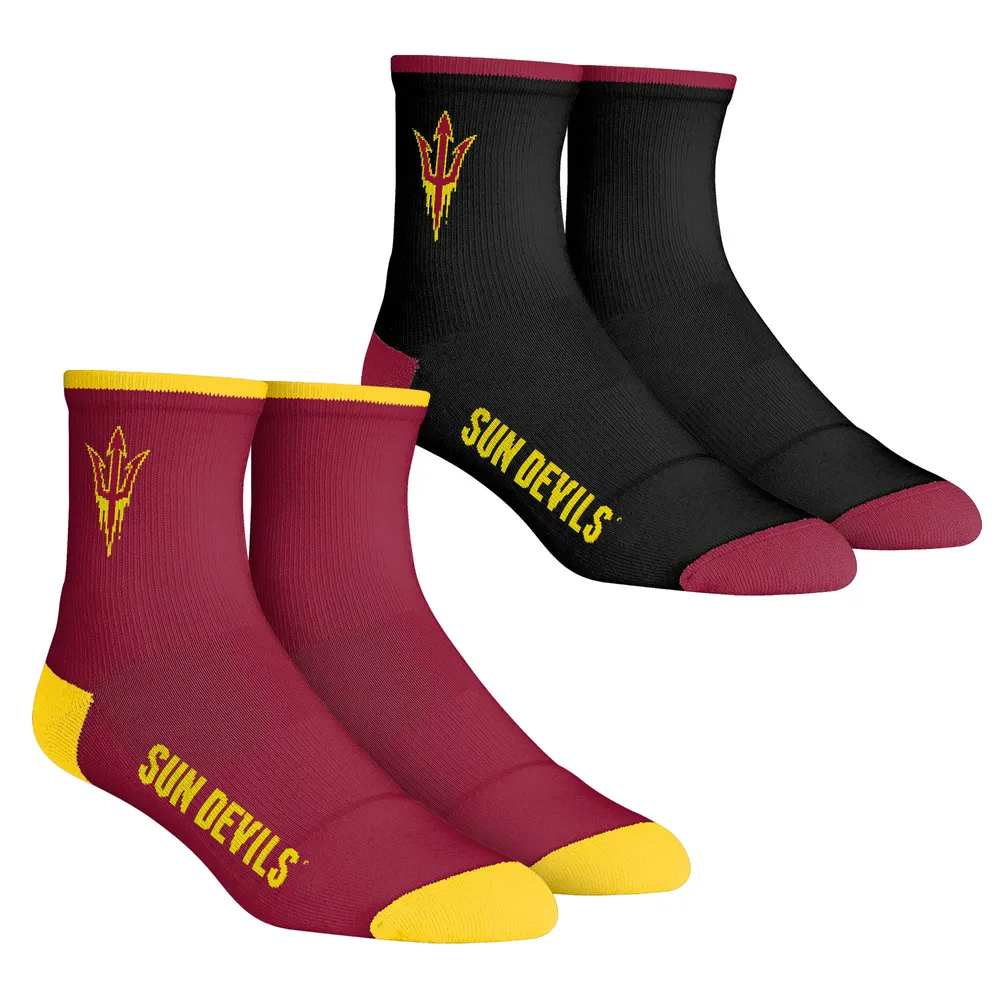 Youth Rock Em Socks Arizona State Sun Devils Core Team 2-Pack Quarter Length Sock Set