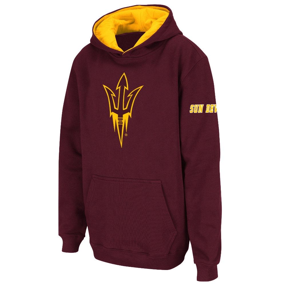 Youth Stadium Athletic Maroon Arizona State Sun Devils Big Logo Pullover Hoodie
