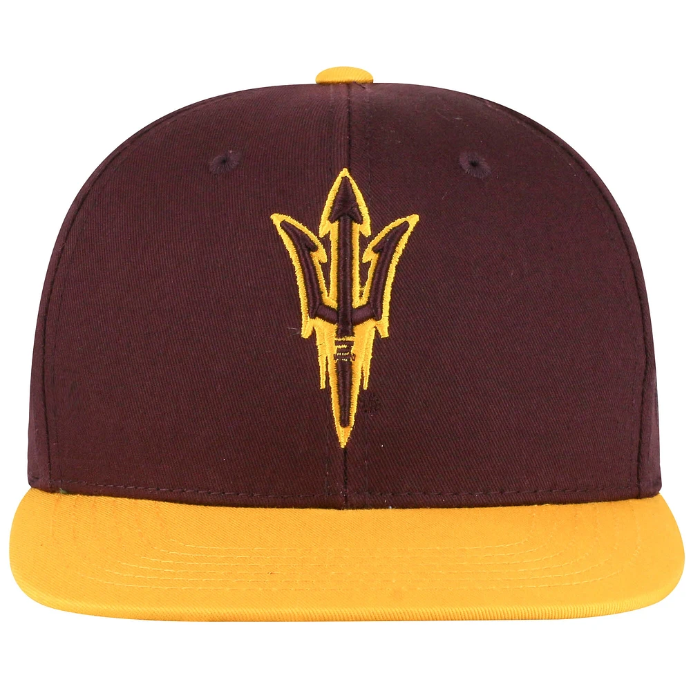 Youth Top of the World Maroon Arizona State Sun Devils Victory Maverick Snapback Hat