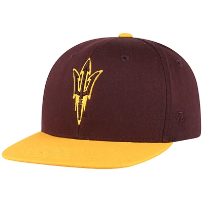 Youth Top of the World Maroon Arizona State Sun Devils Victory Maverick Snapback Hat