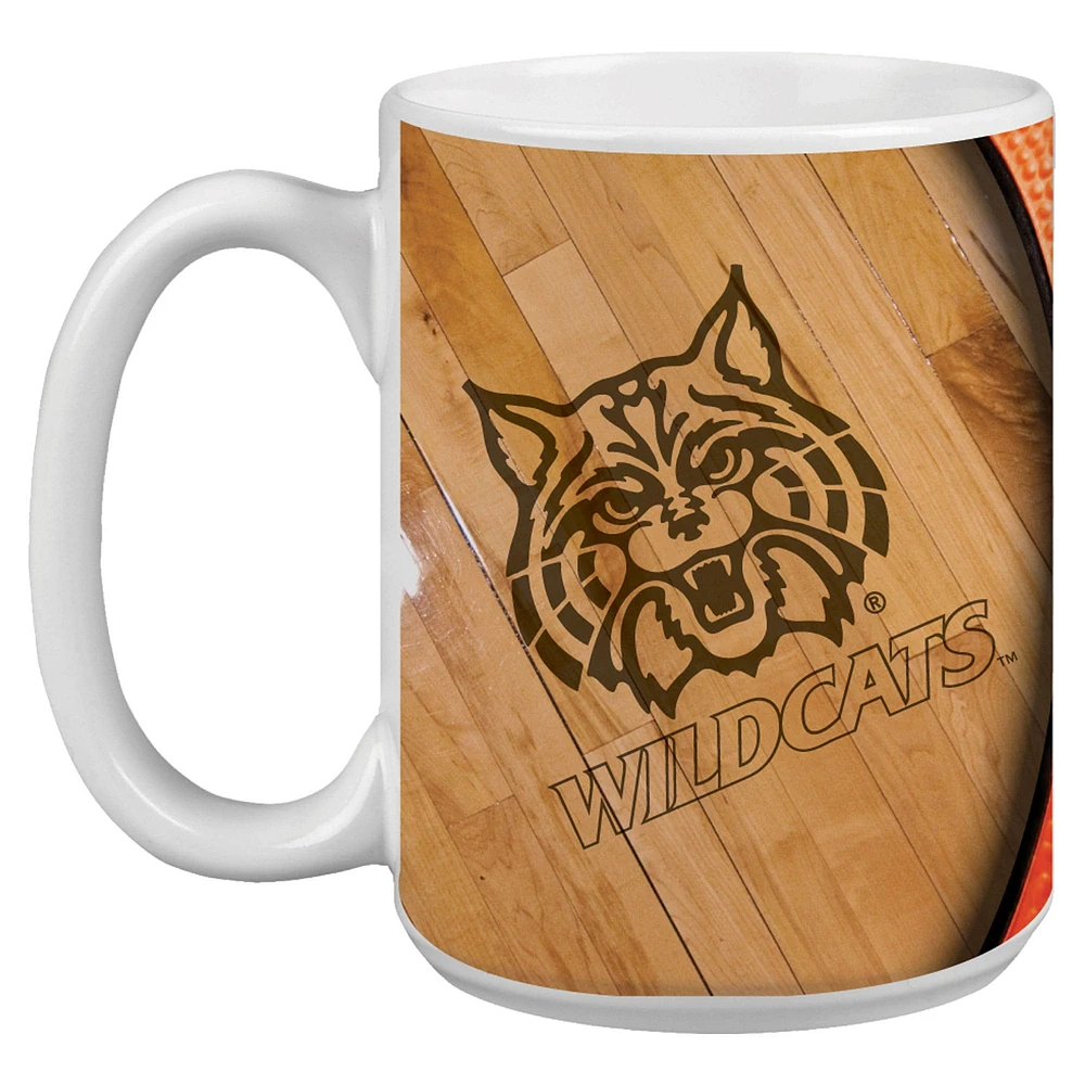 Chats sauvages de l'Arizona 15 oz. Tasse de basket-ball