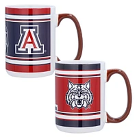 Chats sauvages de l'Arizona 15oz. Ensemble de 2 tasses Home & Away