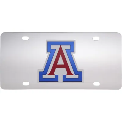 Arizona Wildcats Stainless Steel Laser-Cut Acrylic License Plate