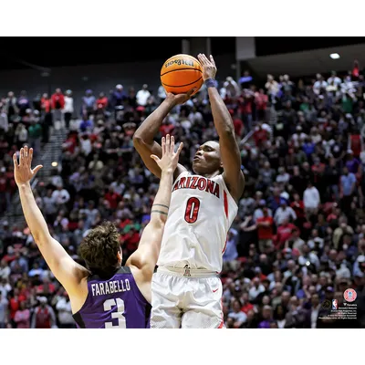 Bennedict Mathurin Arizona Wildcats Fanatics Authentic Unsigned Shoots the Ball During Overtime Second round game of 2022 NCAA Men's Basketball Tournament Photograph