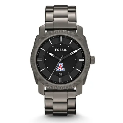 Arizona Wildcats Fossil Machine Smoke Stainless Steel Watch