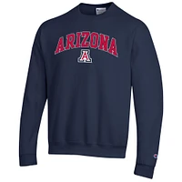 Men's Champion  Navy Arizona Wildcats Arch Over Logo Pullover Sweatshirt