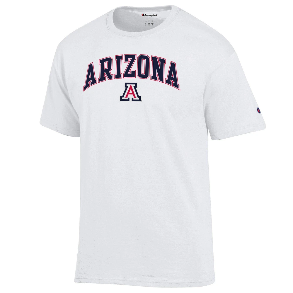 T-shirt blanc avec logo Arch Over des Wildcats de l'Arizona pour homme
