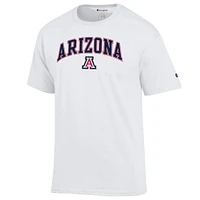 T-shirt blanc avec logo Arch Over des Wildcats de l'Arizona pour homme